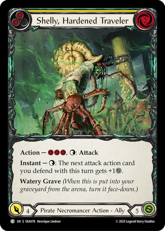 Shelly, Hardened Traveler YELLOW SEA078 - High Seas - Flesh and blood card