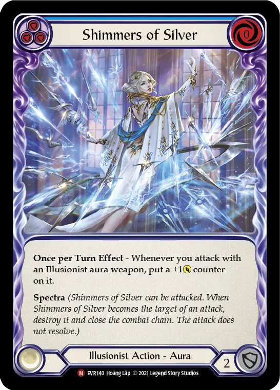 Shimmers of Silver BLUE EVR140 - Everfest - Flesh and blood card