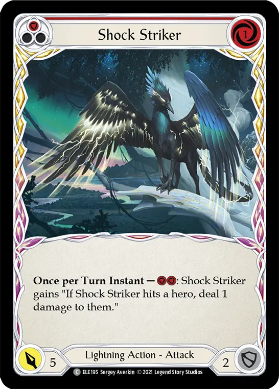 Shock Striker RED ELE195 - Tales of Aria - Flesh and blood card