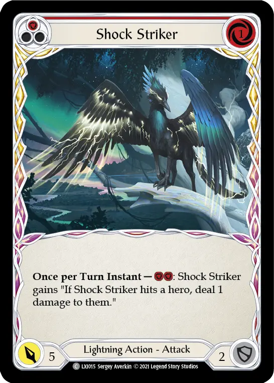Shock Striker RED LXI015 - Lexi - Blitz Deck - Flesh and blood card