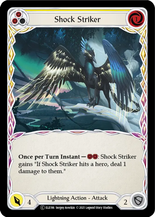 Shock Striker YELLOW U-ELE196-RF - Tales of Aria - Unlimited - Flesh and blood card