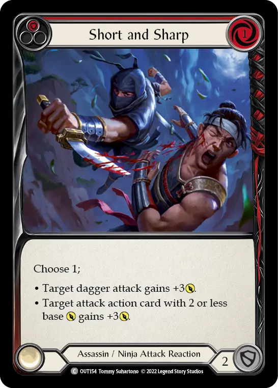 Short and Sharp RED OUT154 - Outsiders - Flesh and blood card