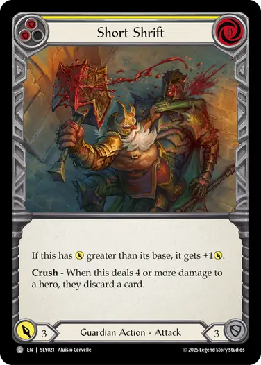 Short Shrift SLY021 - Silver Age Chapter 3 - Lyath Goldmane - Flesh and blood card
