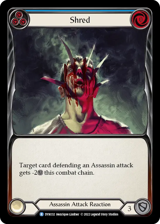 Shred BLUE DYN132 - Dynasty - Flesh and blood card