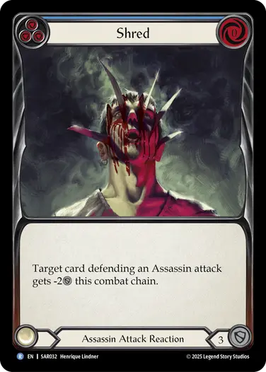 Shred SAR032 - Silver Age Chapter 2 - Arakni, Web of Deceit - Flesh and blood card