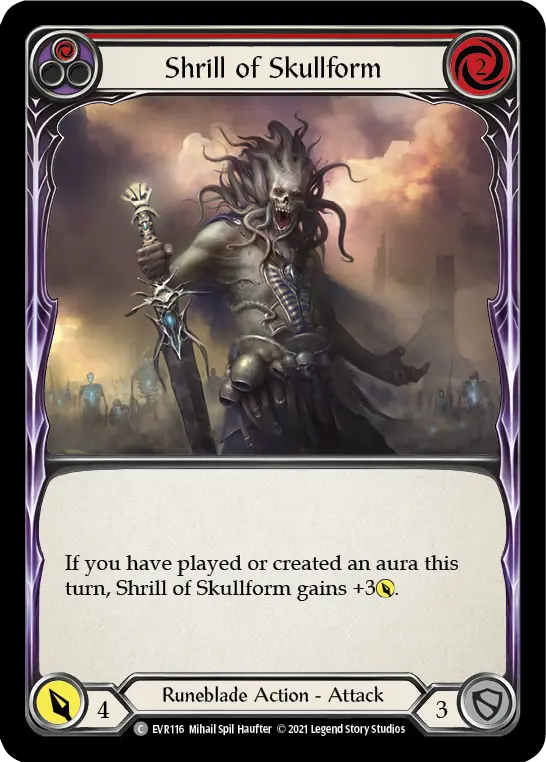 Shrill of Skullform RED EVR116 - Everfest - Flesh and blood card