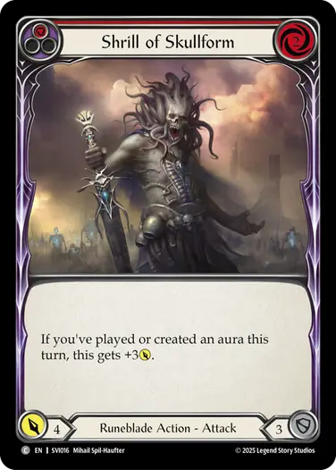 Shrill of Skullform SVI016 - Silver Age Chapter 1 - Viserai - Flesh and blood card