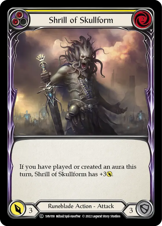 Shrill of Skullform YELLOW 1HV018 - Viserai - Blitz Deck - Flesh and blood card