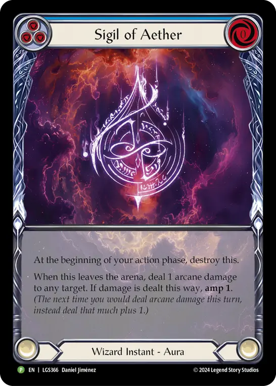 Sigil of Aether BLUE LGS366-RF - Skirmish - Season 10 - Flesh and blood card