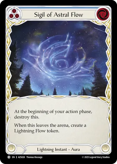 Sigil of Astral Flow AZS028 - Armory Deck - Zyggy Starlight - Flesh and blood card