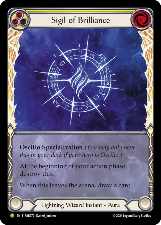 Sigil of Brilliance YELLOW FAB270-RF - Calling - Rosetta - Flesh and blood card