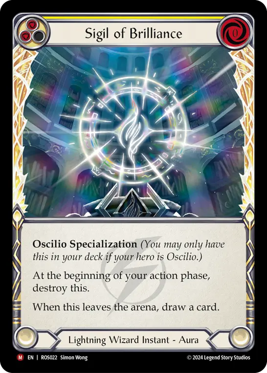 Sigil of Brilliance YELLOW ROS022 - Rosetta - Flesh and blood card