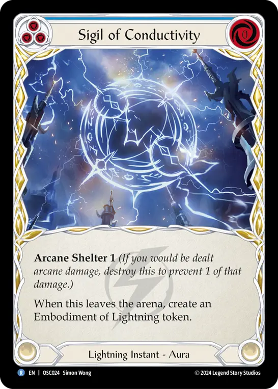 Sigil of Conductivity BLUE OSC024 - Rosetta Blitz Deck - Oscilio - Flesh and blood card