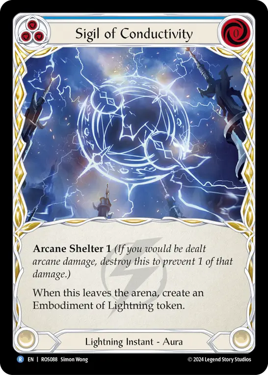 Sigil of Conductivity BLUE ROS088 - Rosetta - Flesh and blood card