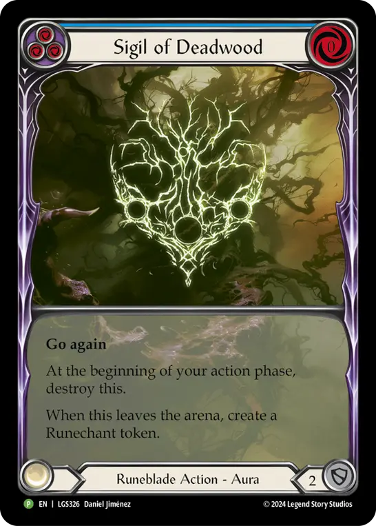 Sigil of Deadwood BLUE LGS326-RF - Gift with Purchase - Rosetta - Flesh and blood card