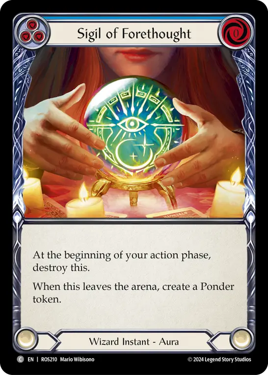 Sigil of Forethought BLUE ROS210 - Rosetta - Flesh and blood card