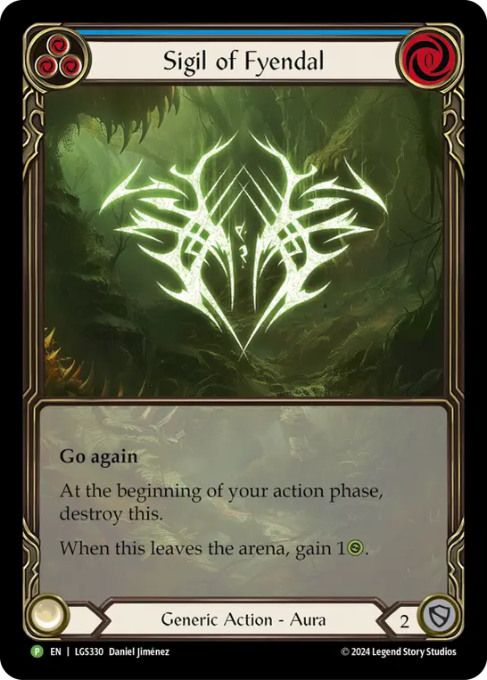 Sigil of Fyendal BLUE LGS330-RF - Gift with Purchase - Rosetta - Flesh and blood card