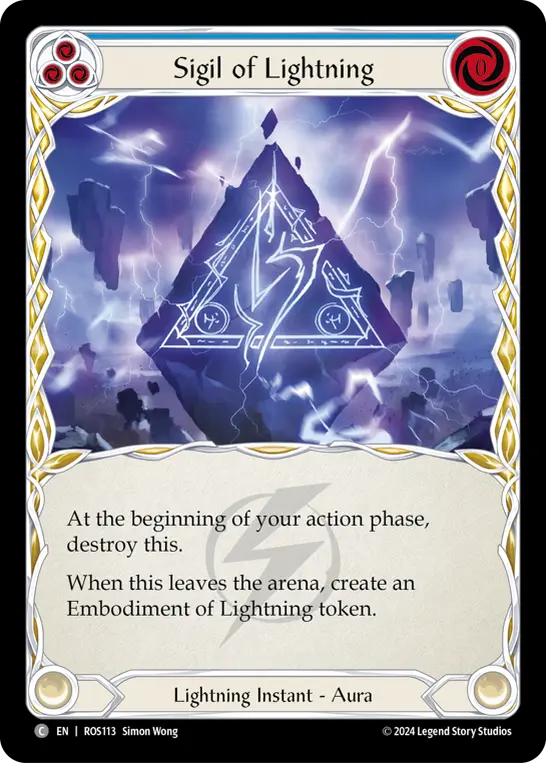 Sigil of Lightning BLUE ROS113 - Rosetta - Flesh and blood card