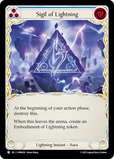 Sigil of Lightning OMN200 - Omens of the Third Age - Flesh and blood card