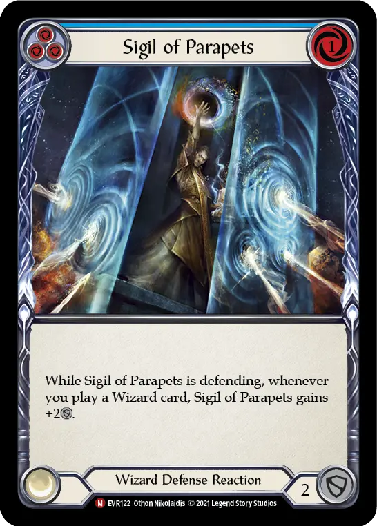 Sigil of Parapets BLUE EVR122 - Everfest - Flesh and blood card