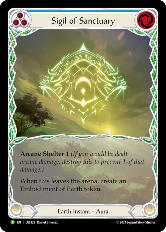 Sigil of Sanctuary BLUE LGS323-RF - Gift with Purchase - Rosetta - Flesh and blood card