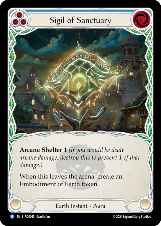 Sigil of Sanctuary BLUE ROS045 - Rosetta - Flesh and blood card