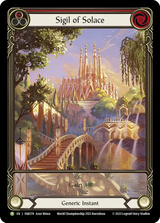 Sigil of Solace RED FAB178-RF - World Championship - 2023 - Flesh and blood card