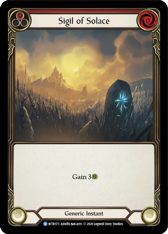 Sigil of Solace RED U-WTR173-RF - Welcome to Rathe - Unlimited - Flesh and blood card