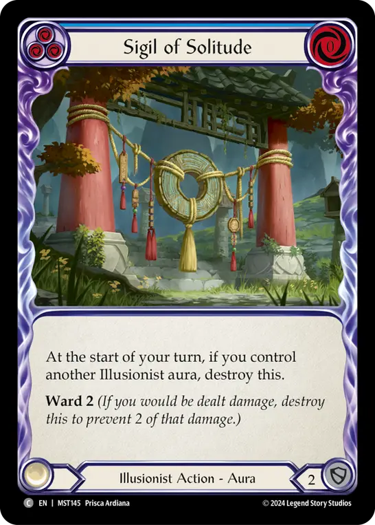Sigil of Solitude BLUE MST145 - Part the Mistveil - Flesh and blood card