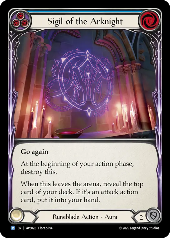 Sigil of the Arknight BLUE AVS028 - Armory Deck Legends - Viserai, Rune Blood - Flesh and blood card