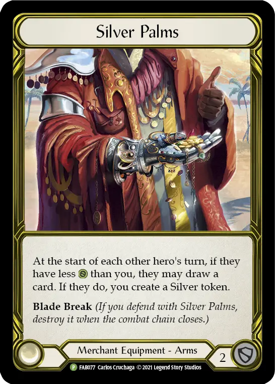 Silver Palms FAB077-GF - Premier Organized Play - Everfest 2021 - Flesh and blood card