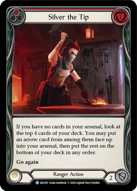 Silver the Tip RED U-ARC051-RF - Arcane Rising - Unlimited - Flesh and blood card