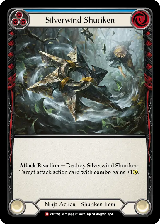 Silverwind Shuriken BLUE OUT054 - Outsiders - Flesh and blood card