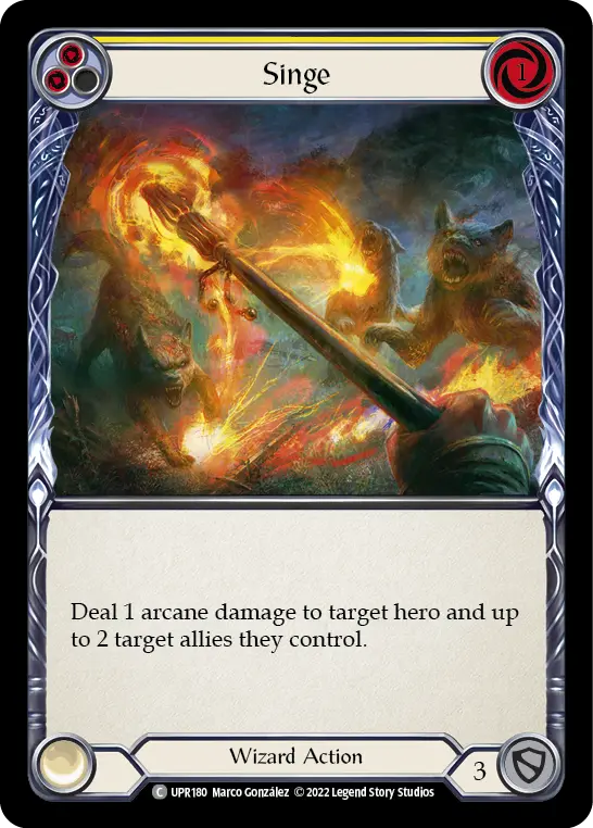 Singe YELLOW UPR180 - Uprising - Flesh and blood card
