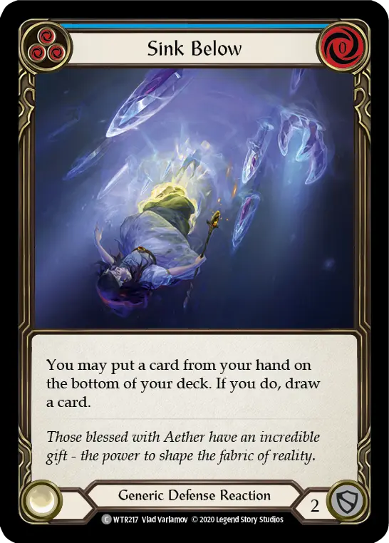 Sink Below BLUE U-WTR217-RF - Welcome to Rathe - Unlimited - Flesh and blood card