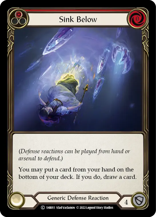 Sink Below RED 1HB011 - Bravo - Blitz Deck - Flesh and blood card