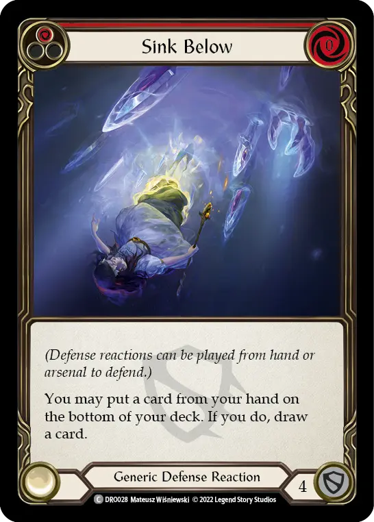 Sink Below RED DRO028 - Dromai - Blitz Deck - Flesh and blood card