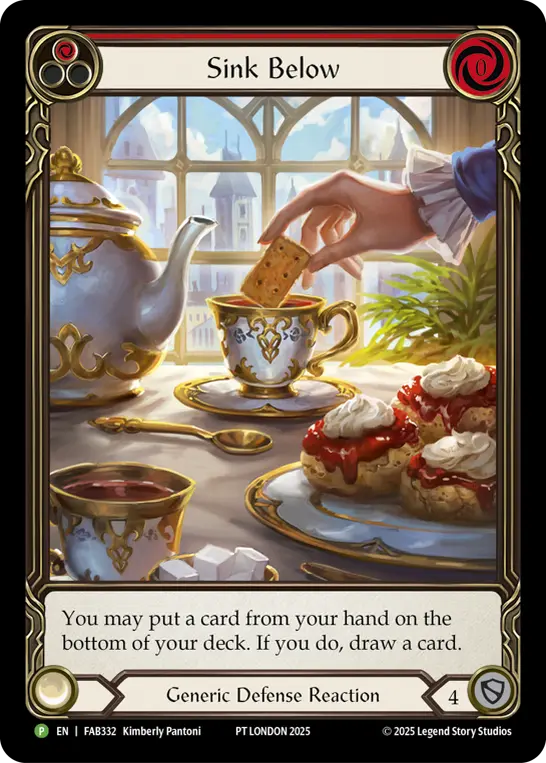 Sink Below RED FAB332-RF - Pro Tour - London 2025 - Flesh and blood card
