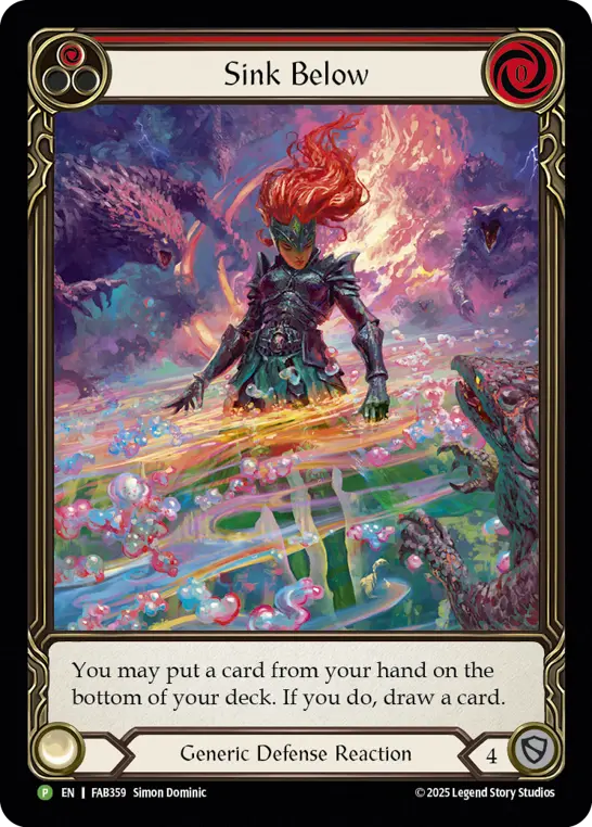 Sink Below RED FAB359-RF - Marketing - Project Blue 2025 - Flesh and blood card