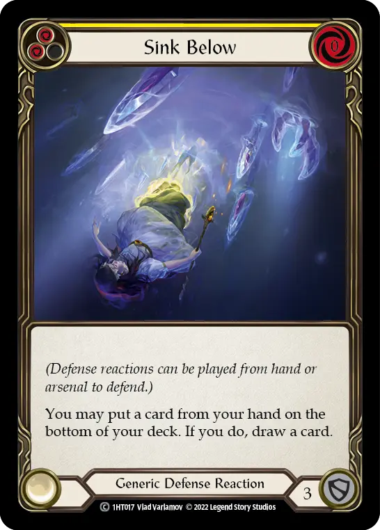 Sink Below YELLOW 1HT017 - Dorinthea - Blitz Deck - Flesh and blood card
