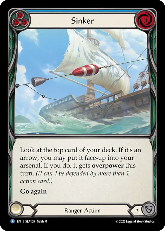 Sinker BLUE SEA105 - High Seas - Flesh and blood card