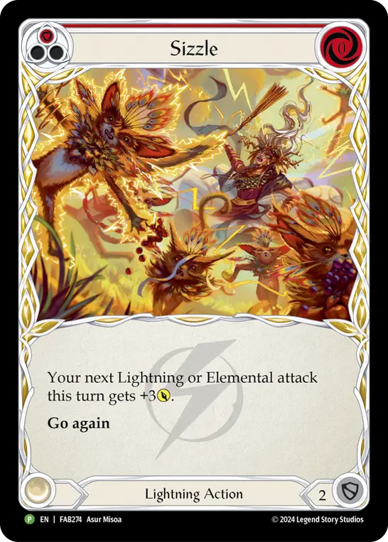 Sizzle RED FAB274-RF - Marketing - Dragon Shield Rosetta - Flesh and blood card