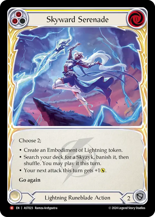Skyward Serenade YELLOW AST023 - Armory Deck - Aurora, Shooting Star - Flesh and blood card