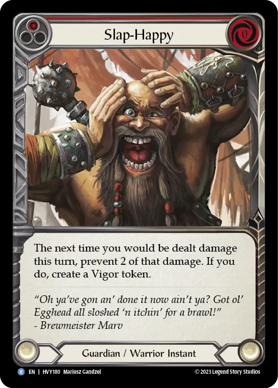 Slap-Happy RED HVY180 - Heavy Hitters - Flesh and blood card