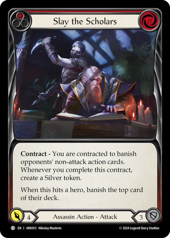 Slay the Scholars RED ARK013 - The Hunted Blitz Deck - Arakni - Flesh and blood card