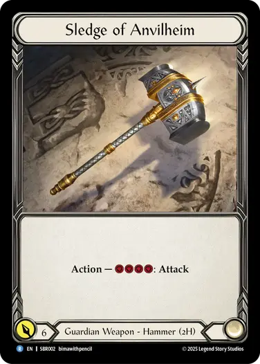 Sledge of Anvilheim SBR002 - Silver Age Chapter 1 - Bravo, Flattering Showman - Flesh and blood card