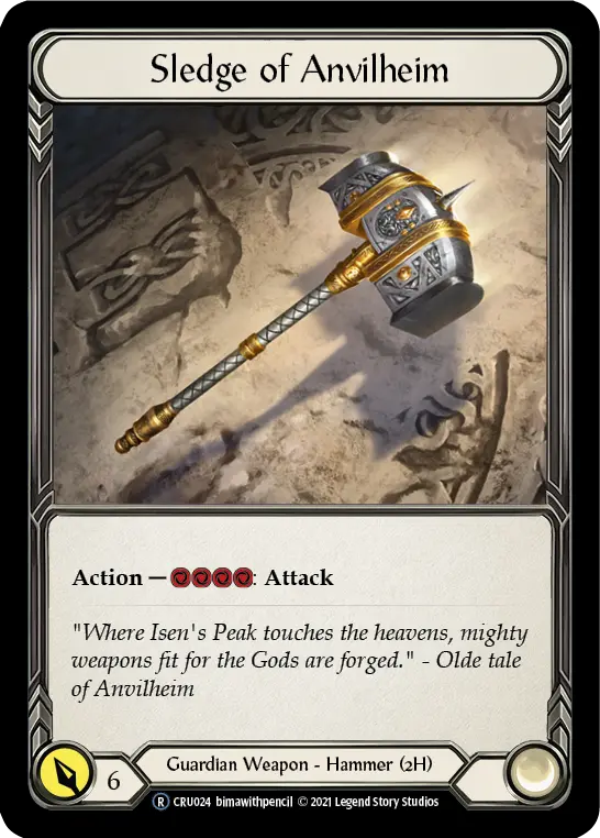 Sledge of Anvilheim U-CRU024-RF - Crucible of War - Unlimited - Flesh and blood card