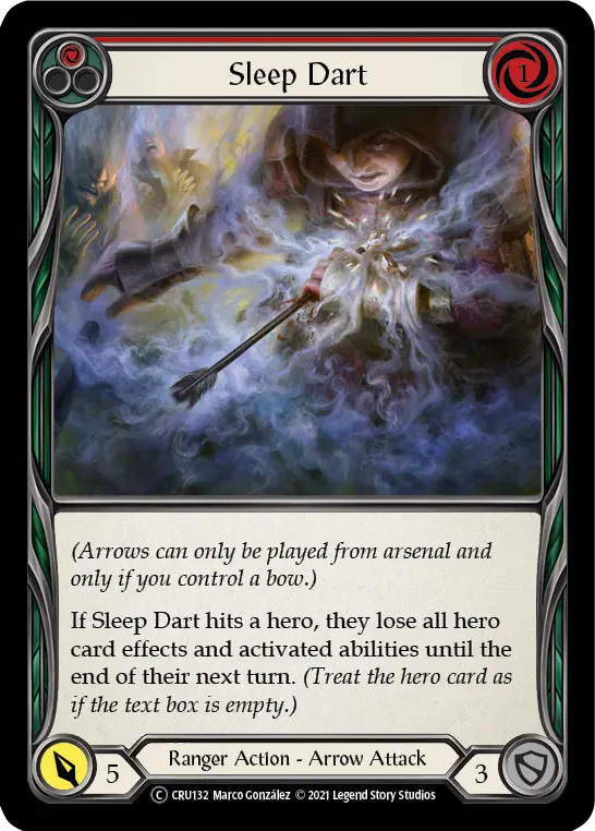 Sleep Dart RED U-CRU132-RF - Crucible of War - Unlimited - Flesh and blood card