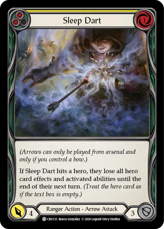 Sleep Dart YELLOW CRU133 - Crucible of War - Flesh and blood card