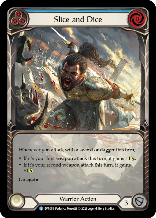 Slice and Dice BLUE EVR059-EA - Everfest - Flesh and blood card